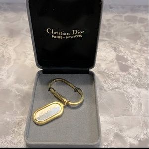 Christian Dior vintage two tone keychain